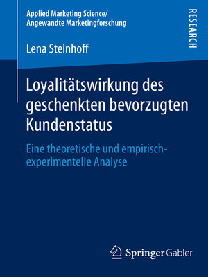 cover image of Loyalitätswirkung des geschenkten bevorzugten Kundenstatus